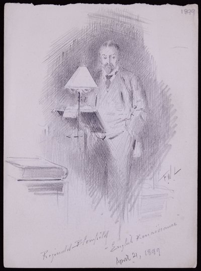 Portræt af Reginald Blomfield af Francis Wilfred Lawson