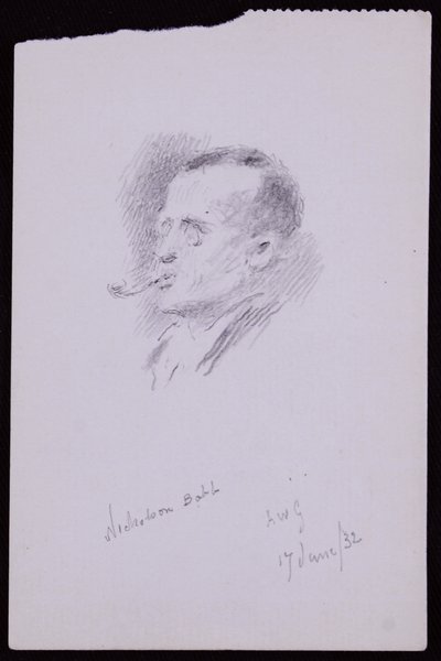Portræt af S Nicholson Babb af Francis Wilfred Lawson