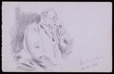 Portræt af Sir Edwin Lutyens af Francis Wilfred Lawson