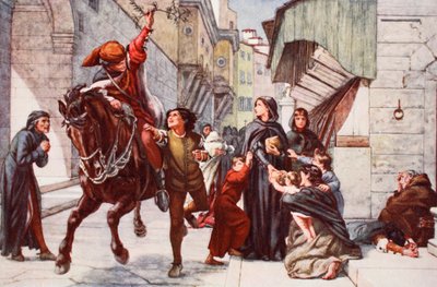 Lettelse i Firenze efter ligaens angreb af Francis William Topham