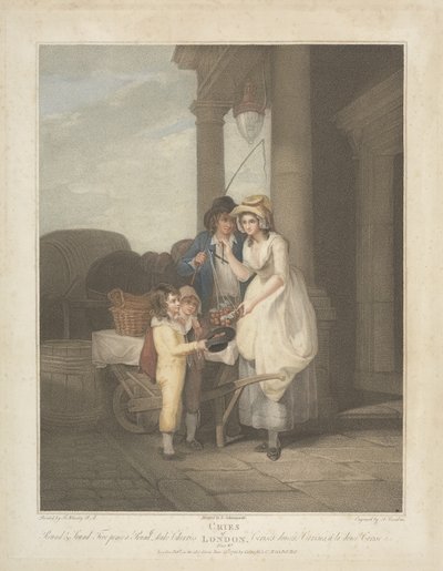 Cries of London: Round and Sound, Five Pence a Pound, Duke Cherries, indgraveret af Anthony Cardon (1772-1813) 1795 af Francis after Wheatley