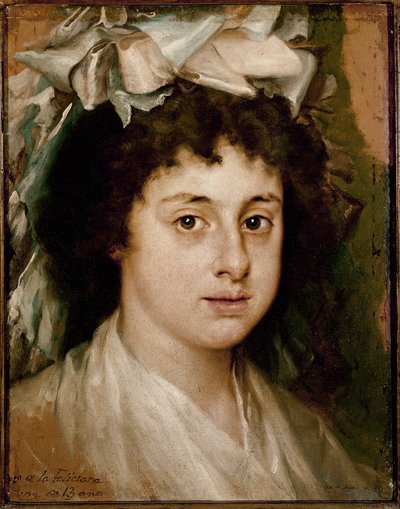 Portræt af Feliciana, i en alder af 13 (olie på lærred, ca. 1787) af Francisco Bayeu y Subias