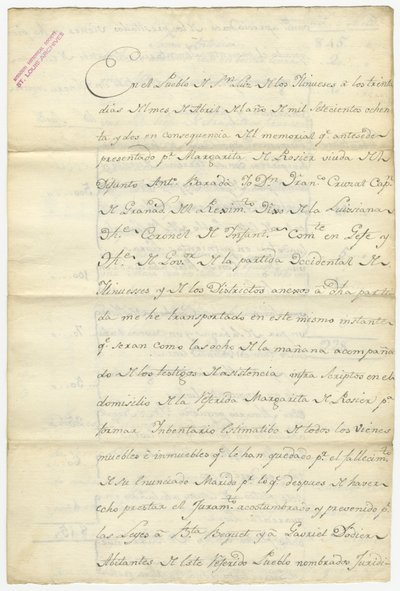 Inventar af Antoine Barada underskrevet Fran. Cruzat, Josef Bexmes, Dodier, Becquet og andre, april 1782 af Francisco Cruzat