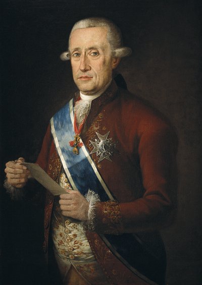 Jose Monino, greve af Floridablanca, minister for Charles III (olie på lærred) af Francisco Folc de Cardona