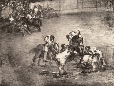 En picador fanget af en tyr, fra 