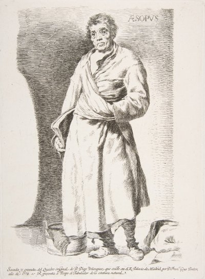 Aesop Aesopus, fra Raderinger efter Velazquez, 1778. af Francisco de Goya