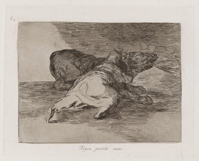 Han får noget ud af det, Plade 40 fra The Disasters of War af Francisco de Goya