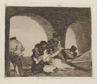 Bitter tilstedeværelse (Bitter to Be Present), pl. 13 fra serien The Disasters of War af Francisco de Goya
