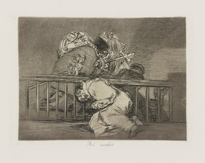 Som? sucedi?. (Sådan skete det.), pl. 47 fra serien Los desastres de la guerra (Krigens katastrofer) af Francisco de Goya