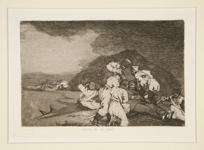 Er du okay? (Det tjener dig rigtigt), pl. 6 fra The Disasters of War af Francisco de Goya