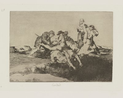 Velgørenhed. (velgørenhed.), pl. 27 fra serien The Disasters of War af Francisco de Goya