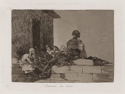 Appeals Are In Vain, Plade 54 fra The Disasters of War af Francisco de Goya