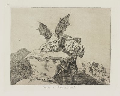 Mod det almene bedste. (Mod det fælles bedste.), pl. 71 fra serien The Disasters of War af Francisco de Goya