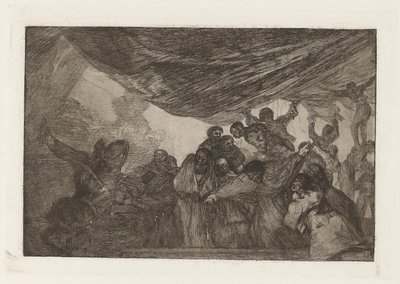 Disparate claro (Clear Folly), også kendt som Sin recomendarse a Dios ni al diablo (Uden at rose sig selv enten til Gud eller Djævelen), fra serien Los disparates (Los proverbios) af Francisco de Goya