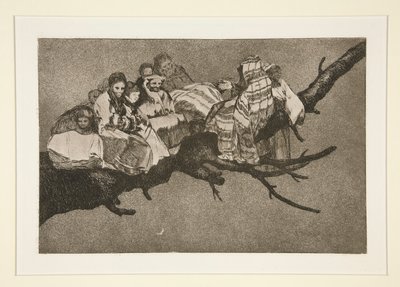 Uensartet ridiculo (Latterlig dårskab), pl. 3 fra serien Los proverbios af Francisco de Goya
