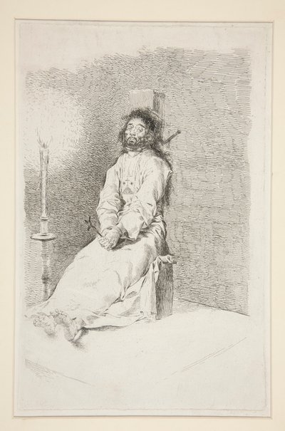 Den garroterede mand af Francisco de Goya