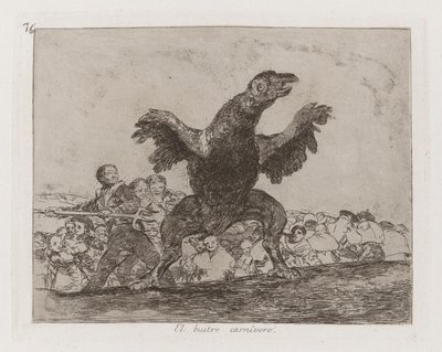 The Carnivorous Vulture, plade 76 fra The Disasters of War af Francisco de Goya