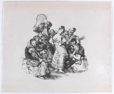 El vito Den andalusiske dans, ca. 1825-1826., ca. 1825-1826. af Francisco de Goya