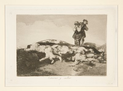 Begrav dem og hold dig stille, pl. 18 fra The Disasters of War af Francisco de Goya