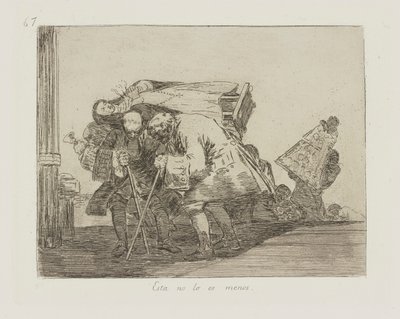 Denne er ikke mindre. (Dette er ikke mindre), pl. 67 fra serien The Disasters of War af Francisco de Goya