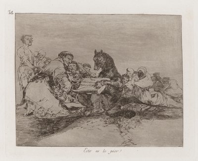 Det her er det værste! (Det er det værste ved det!), Plade 74 fra The Disasters of War af Francisco de Goya