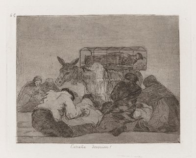 Mærkelig hengivenhed! (Strange Devotion!), Plade 66 fra The Disasters of War af Francisco de Goya
