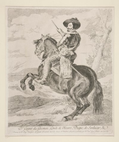 Gaspar de Guzman, grev hertug af Olivares af Francisco de Goya