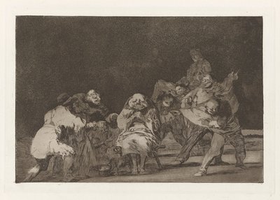 Loyalitet, også kendt som Han, der ikke kan lide dig, vil ærekrænke dig i spøg, fra serien The Nonsense (Ordsprogene) af Francisco de Goya