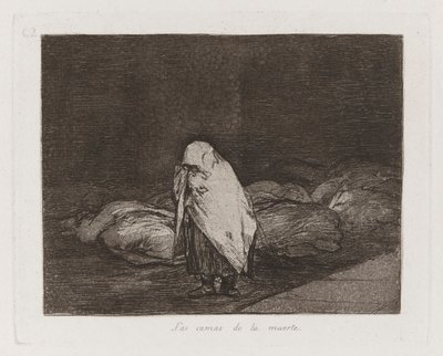 Dødens senge, tavle 62 fra The Disasters of War af Francisco de Goya