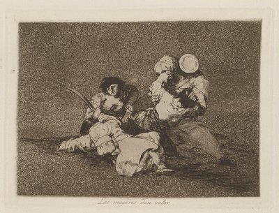 Las mugeres da valor (Kvinderne giver mod), pl. 4 fra serien The Disasters of War af Francisco de Goya