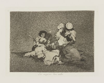 Kvinder giver værdi. (Kvinderne giver mod.), pl. 4 fra serien The Disasters of War af Francisco de Goya