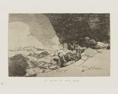 Det samme andre steder. (Det samme andetsteds.), pl. 23 fra serien The Disasters of War af Francisco de Goya