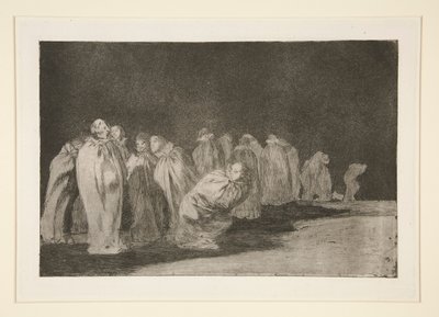 Sækkene (Mænd i sække), pl. 8 fra serien Ordsprogene af Francisco de Goya