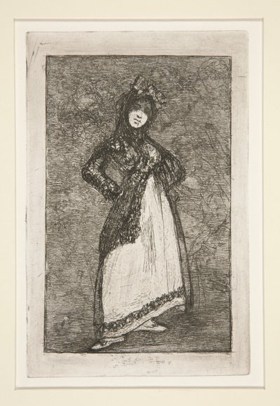 Maja [med mørk baggrund] af Francisco de Goya