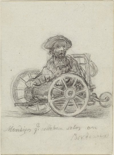 Mendigos que se llevan solos en Bordeaux (Tiggere, der kommer omkring på egen hånd i Bordeaux) af Francisco de Goya