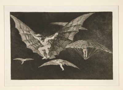 Flyvemåde (A Way of Flying), pl. 13 fra serien Ordsprogene af Francisco de Goya