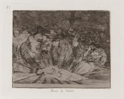 døde? Truth Has Died, Plade 79 fra The Disasters of War af Francisco de Goya