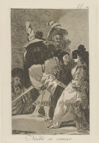 Nadie se conoce. (Ingen kender sig selv.), pl. 6 fra serien Los caprichos af Francisco de Goya