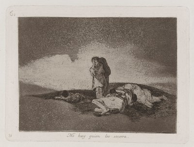 Der er ingen til at hjælpe dem, Plade 60 fra The Disasters of War af Francisco de Goya
