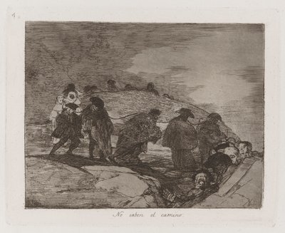 They Do Not Know the Way, Plade 70 fra The Disasters of War af Francisco de Goya