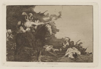 They Do Not Agree, Plade 17 fra The Disasters of War af Francisco de Goya