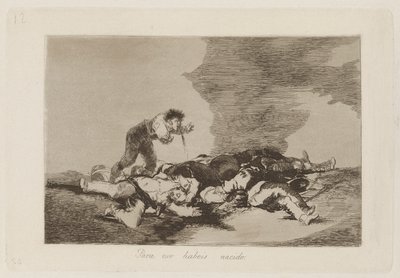 For at du er blevet født (This Is What You Were Born For), pl. 12 fra serien The Disasters of War af Francisco de Goya