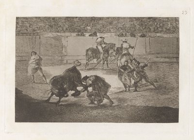 Pepe Illo gør snittet til tyren (Pepe Illo Making the Pass of the af Francisco de Goya