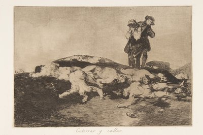Plade 18 fra The Disasters of War Los Desastres de la Guerra: Bury..., 1810-20, udgivet 1863. af Francisco de Goya