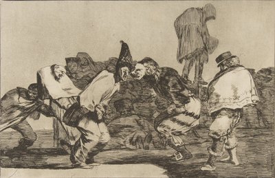 Plade 14 fra Disparates: Carnival Folly, ca. 1816-23 udgivet 1864. af Francisco de Goya