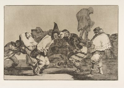 Plade 14 fra Disparates: Carnival Folly, ca. 1816-23 udgivet 1864. af Francisco de Goya