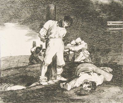 Plade 15 fra The Disasters of War Los Desastres de la Guerra: Og der er ingen hjælp...., 1810. af Francisco de Goya