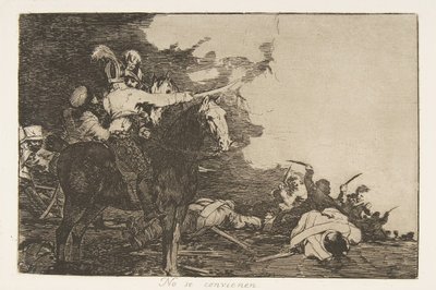 Plade 17 fra The Disasters of War Los Desastres de la Guerra: They ..., 1810 udgivet 1863. af Francisco de Goya