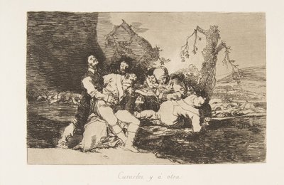 Plade 20 fra The Disasters of War Los Desastres de la Guerra: Get t..., 1810 udgivet 1863. af Francisco de Goya