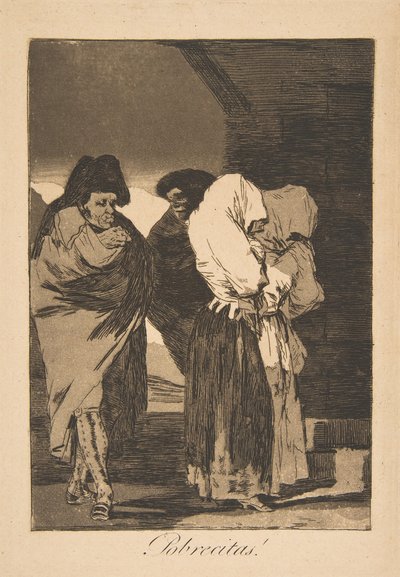 Tallerken 22 fra Los Caprichos: Stakkels små piger! Probrecitas!, 1799, posthumt indtryk. af Francisco de Goya
